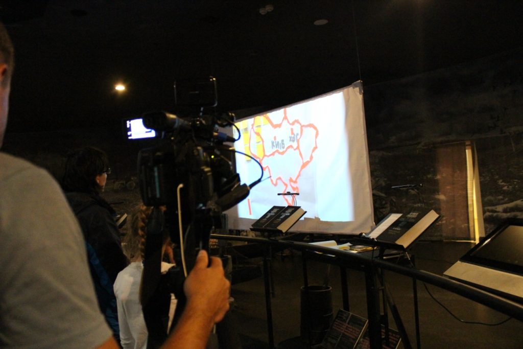 The British animator presented the project "RECIPES FOR BAKING BREAD" at the Holodomor Victims’ Memorial