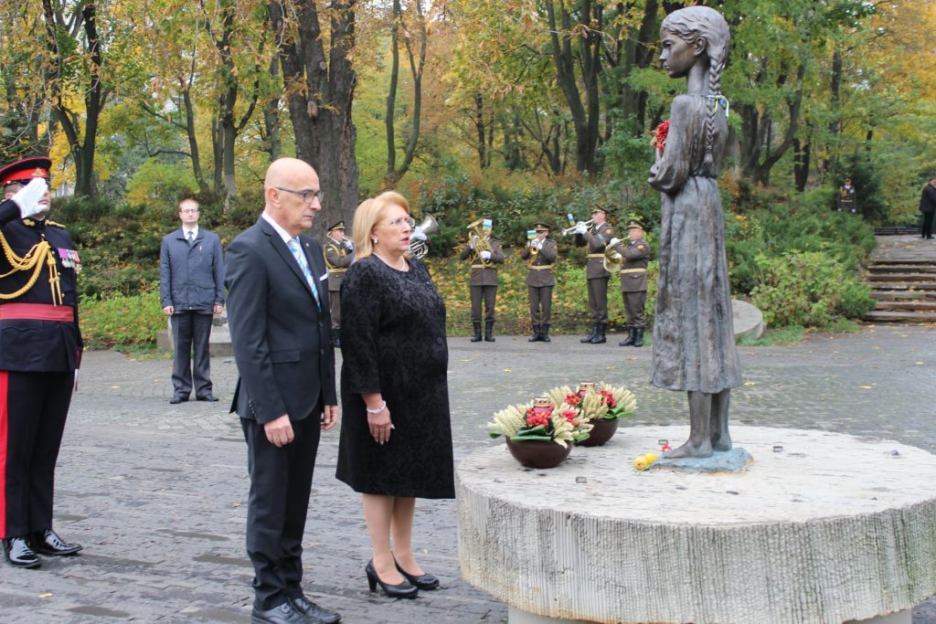 The President of Malta in the Holodomor Victims Memorial