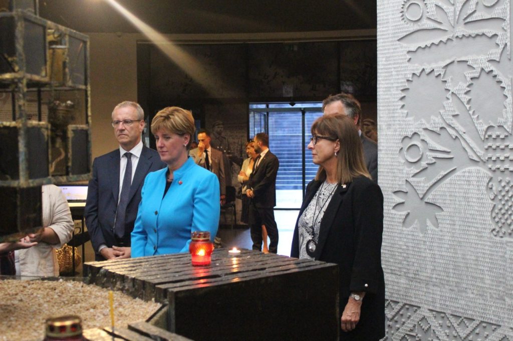 Minister of International Development and La Francophonie Marie-Claude Bibeau visited the Holodomor Victims Memorial