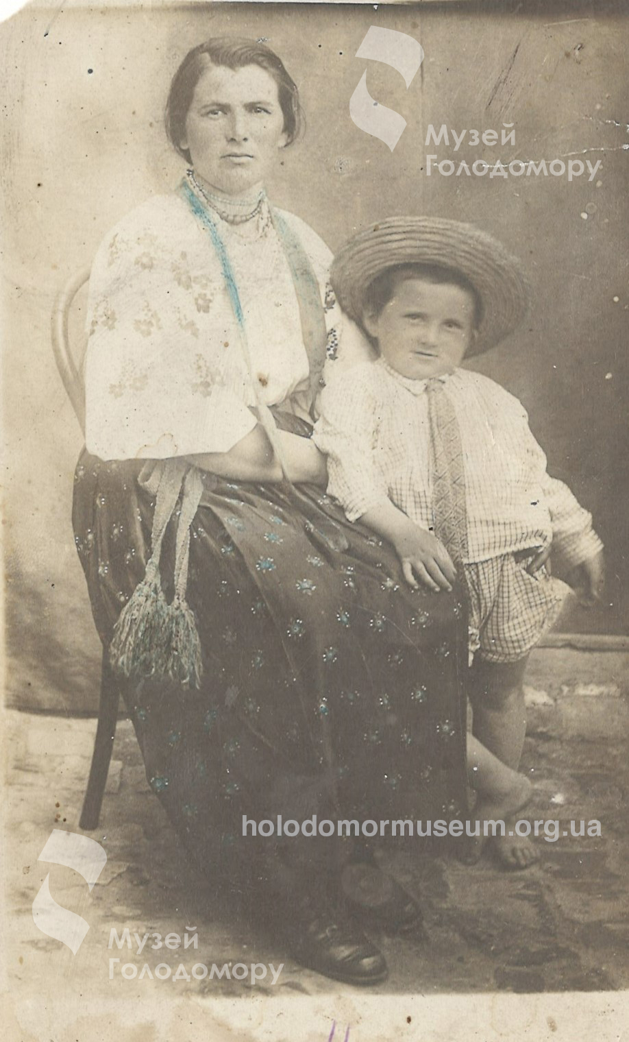 Maria Vobla with her son Vasyl