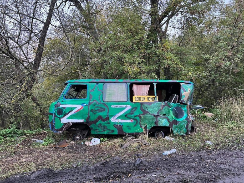 Автомобіль окупантів з літерами Z