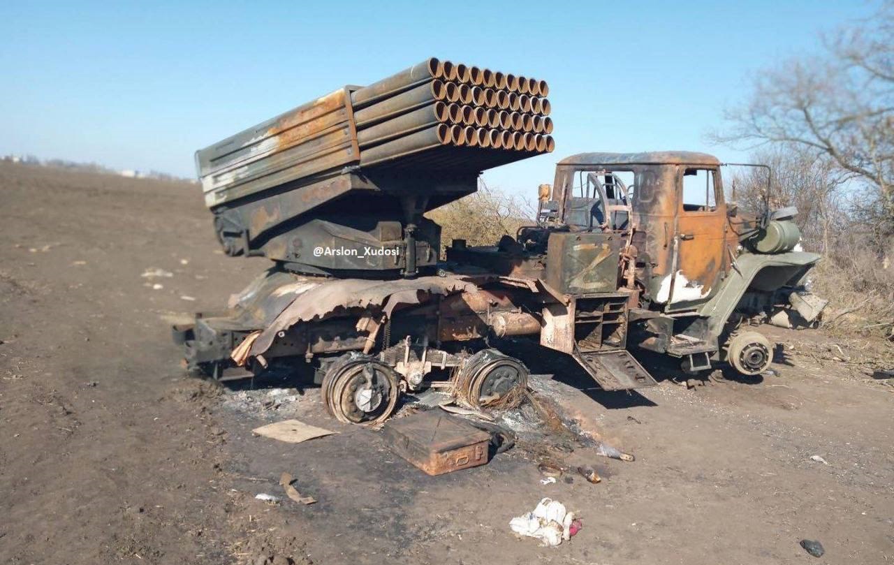 Знищений російський Град із позначкою Z