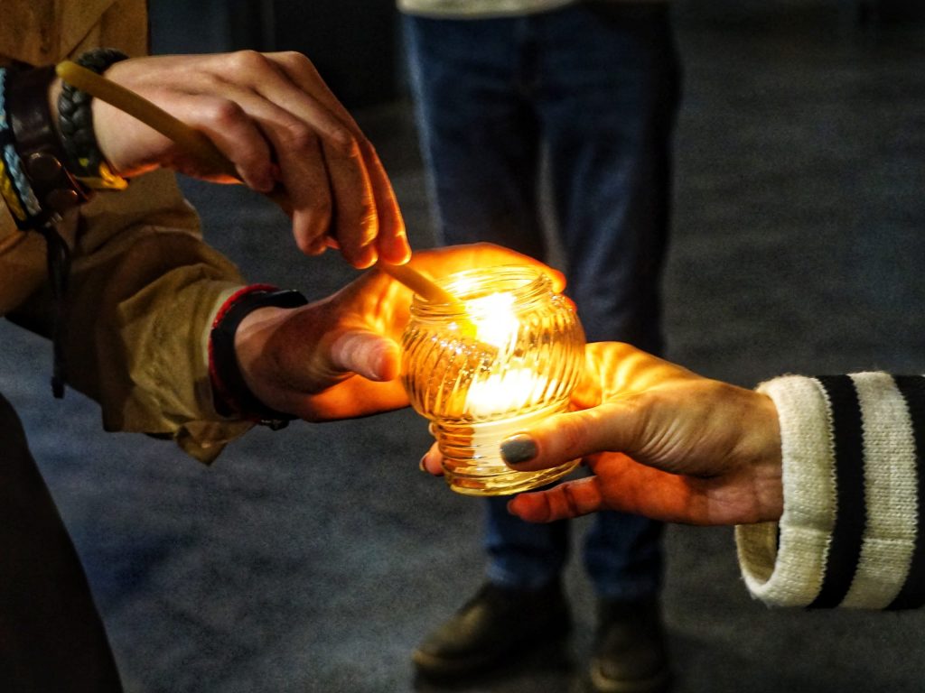 Scouts brought the Bethlehem Light to the Museum