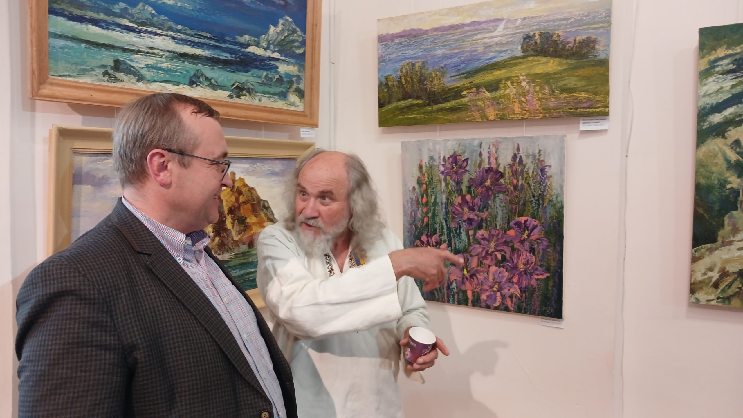 The Holodomor Museum congratulated Valerii Franchuk, author of a series of paintings about the Holodomor, on his anniversary